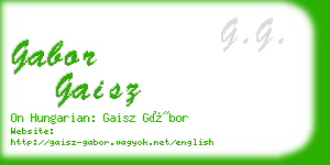 gabor gaisz business card